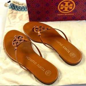 Authentic Tory Burch Miller knotted sandal Aged Camello 6.5